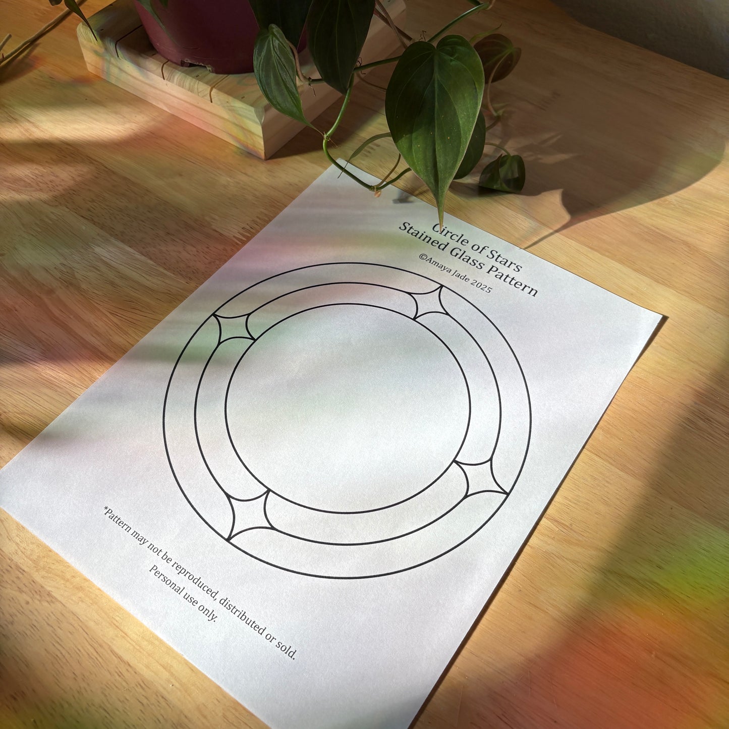 Circle of Stars Stained Glass Pattern