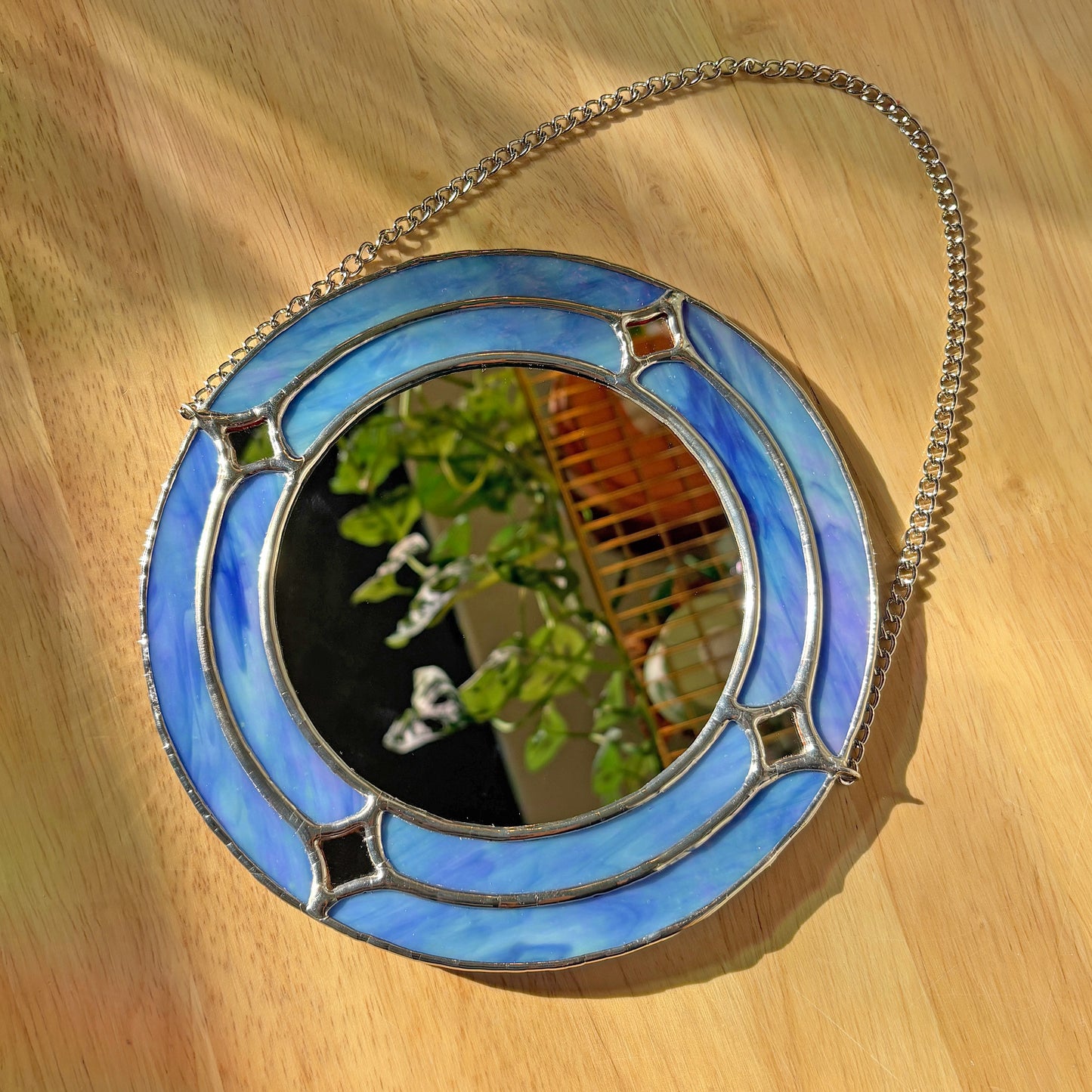 Circle of Stars Stained Glass Mirror