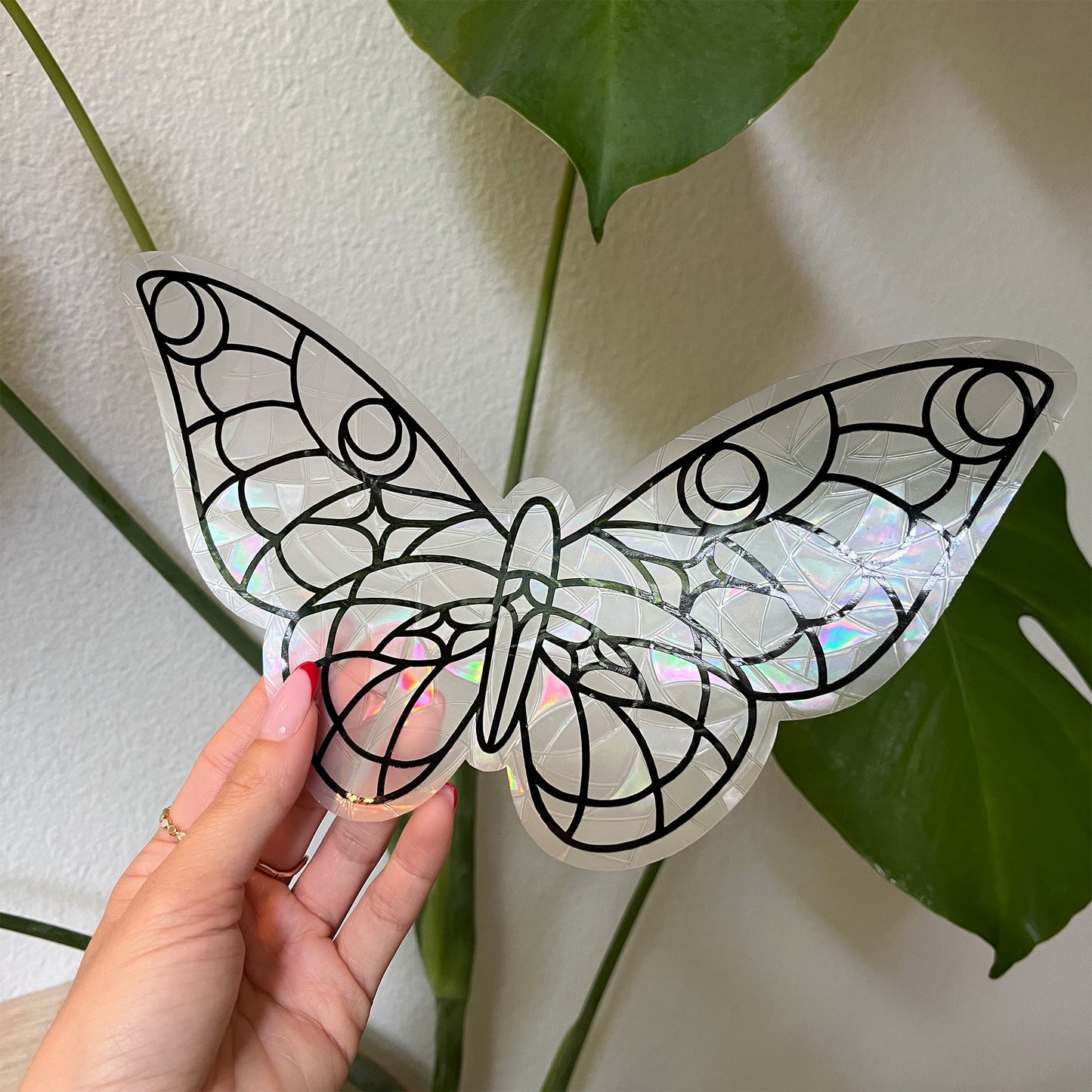 Butterfly Stained Glass Window Cling