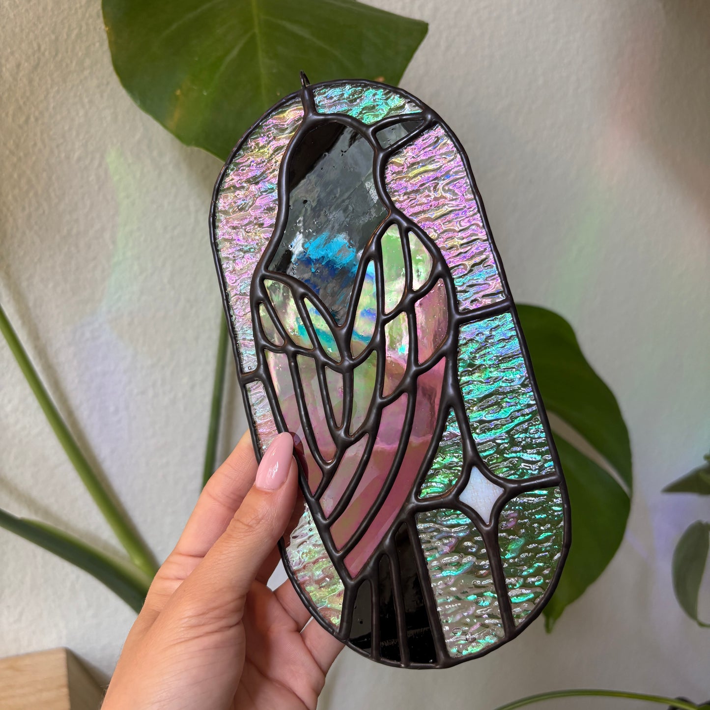 Crow Stained Glass Suncatcher Pre-Order