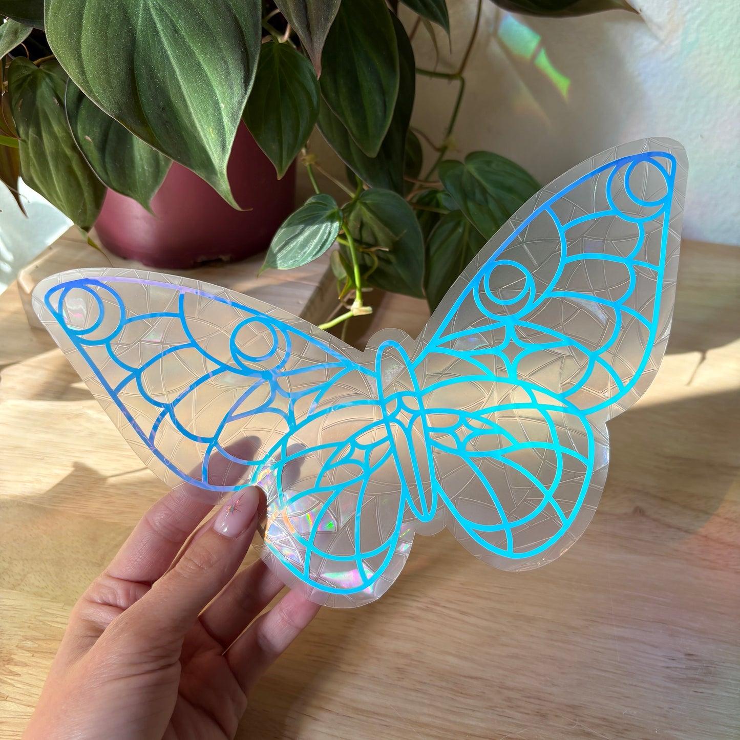 Butterfly Stained Glass Window Cling