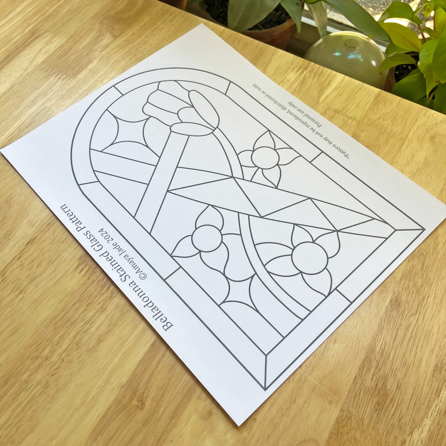 Belladonna Stained Glass Pattern