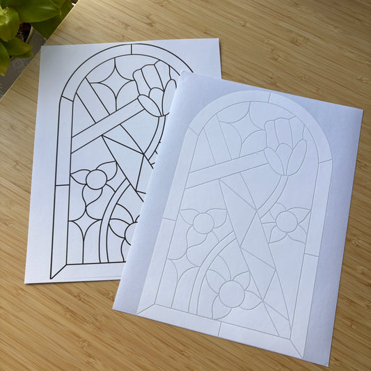 Belladonna Stained Glass Sticker Pattern