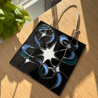Ribbon of Stars Stained Glass Panel