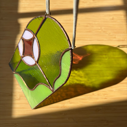 Abstract Stained Glass Suncatcher
