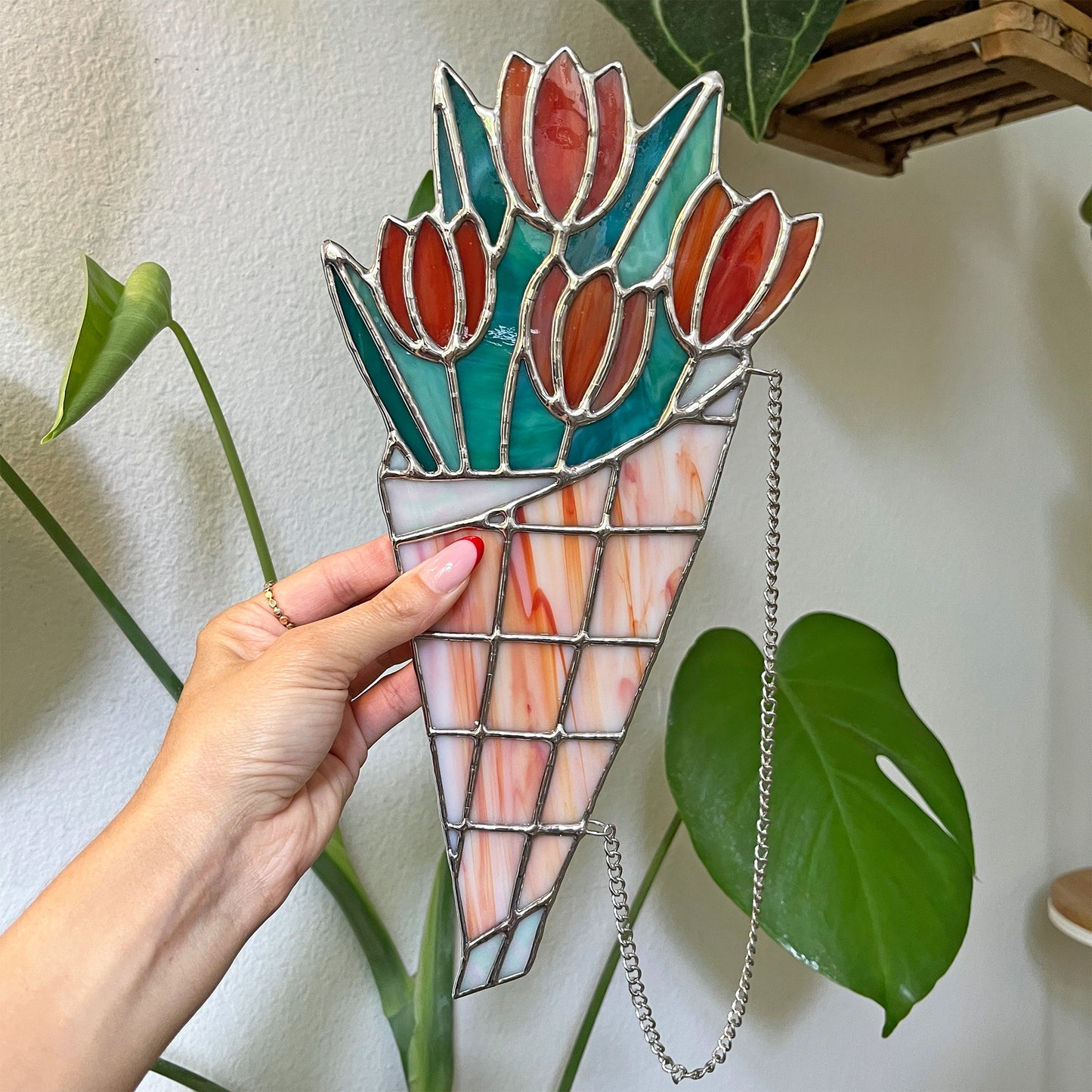 Stained Glass Tulip Bouquet