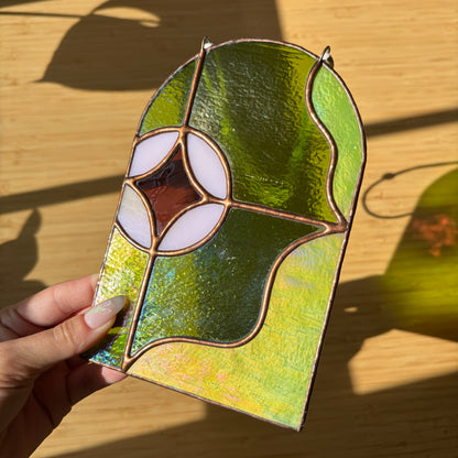 Abstract Stained Glass Suncatcher