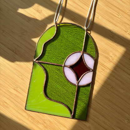 Abstract Stained Glass Suncatcher
