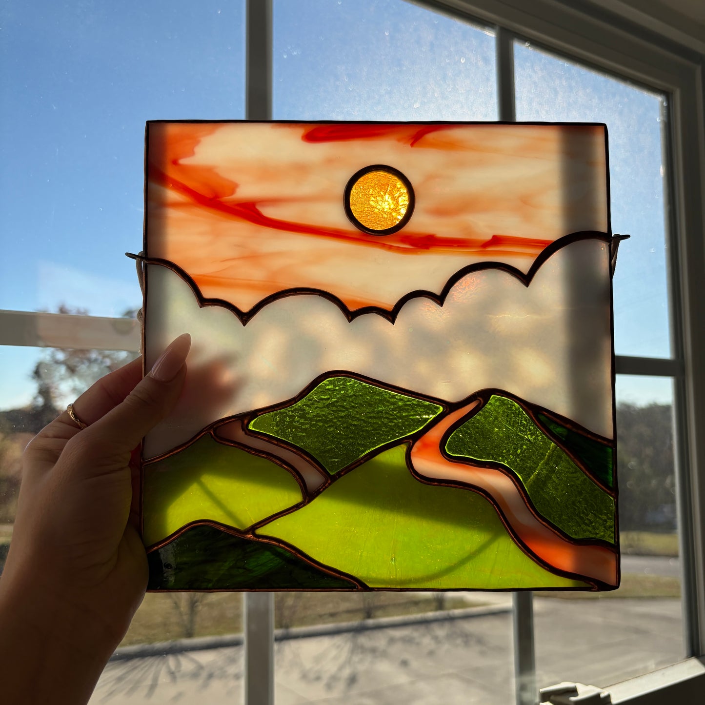 Sun Stained Glass Panel