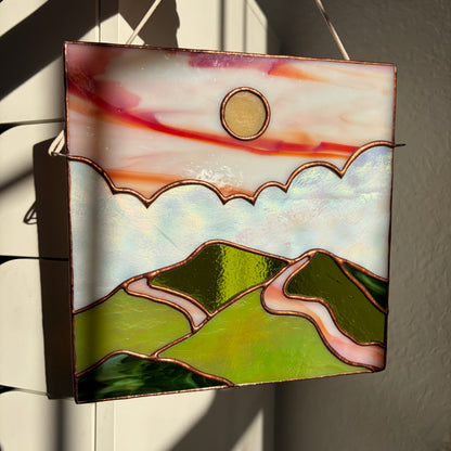 Sun Stained Glass Panel