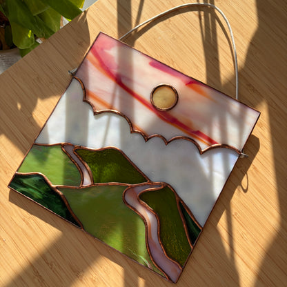 Sun Stained Glass Panel