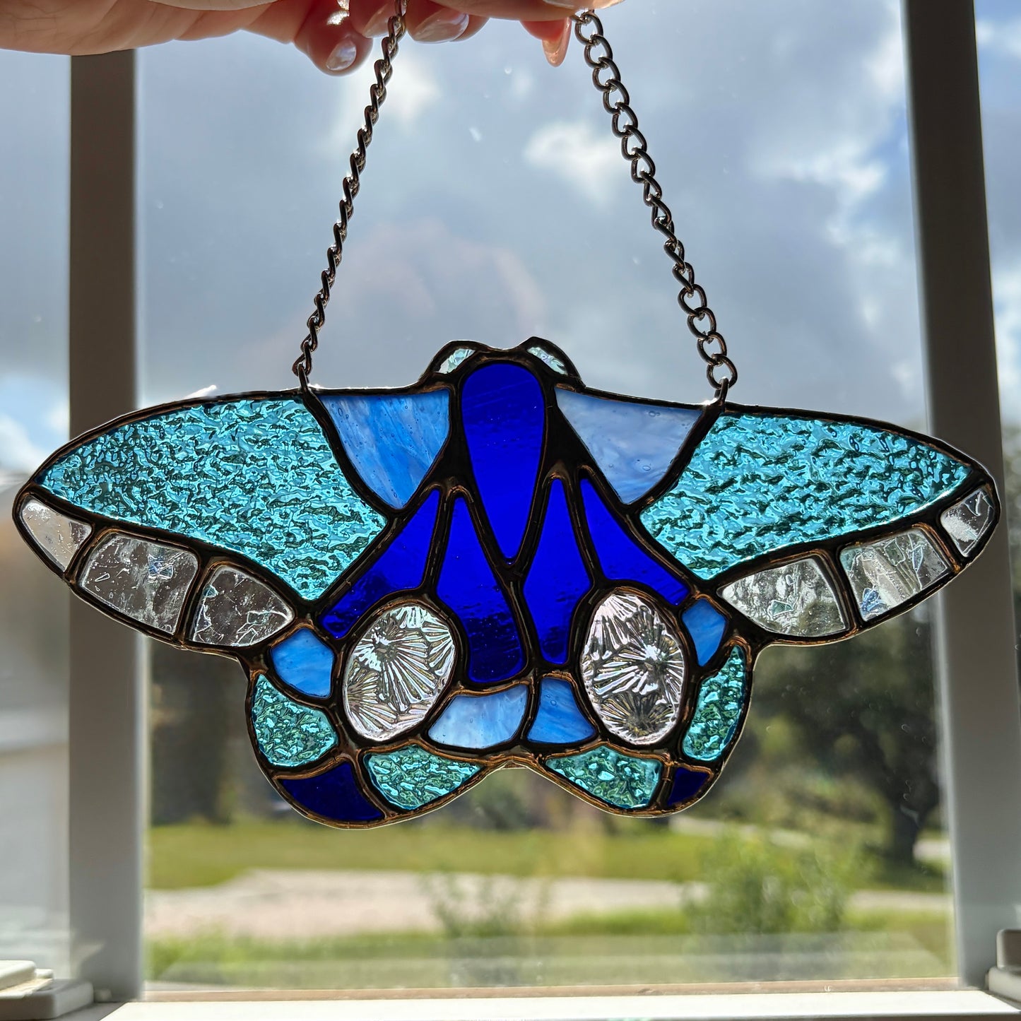 Moth Stained Glass Suncatcher