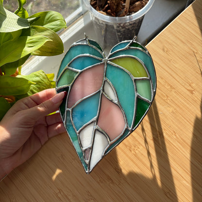 Anthurium Stained Glass Suncatcher