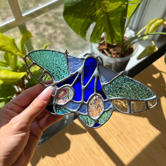 Moth Stained Glass Suncatcher