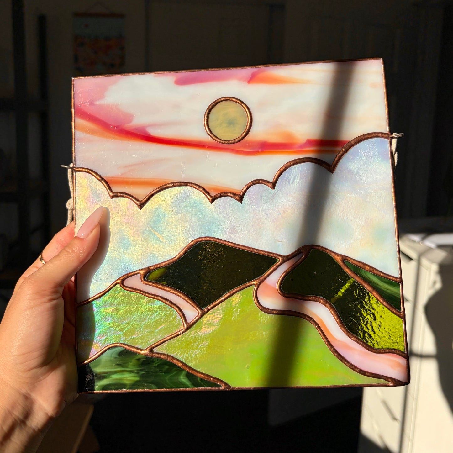 Sun Stained Glass Panel