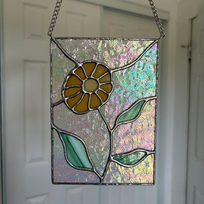 Sunflower Stained Glass Panel