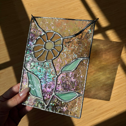 Sunflower Stained Glass Panel