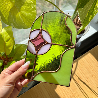 Abstract Stained Glass Suncatcher
