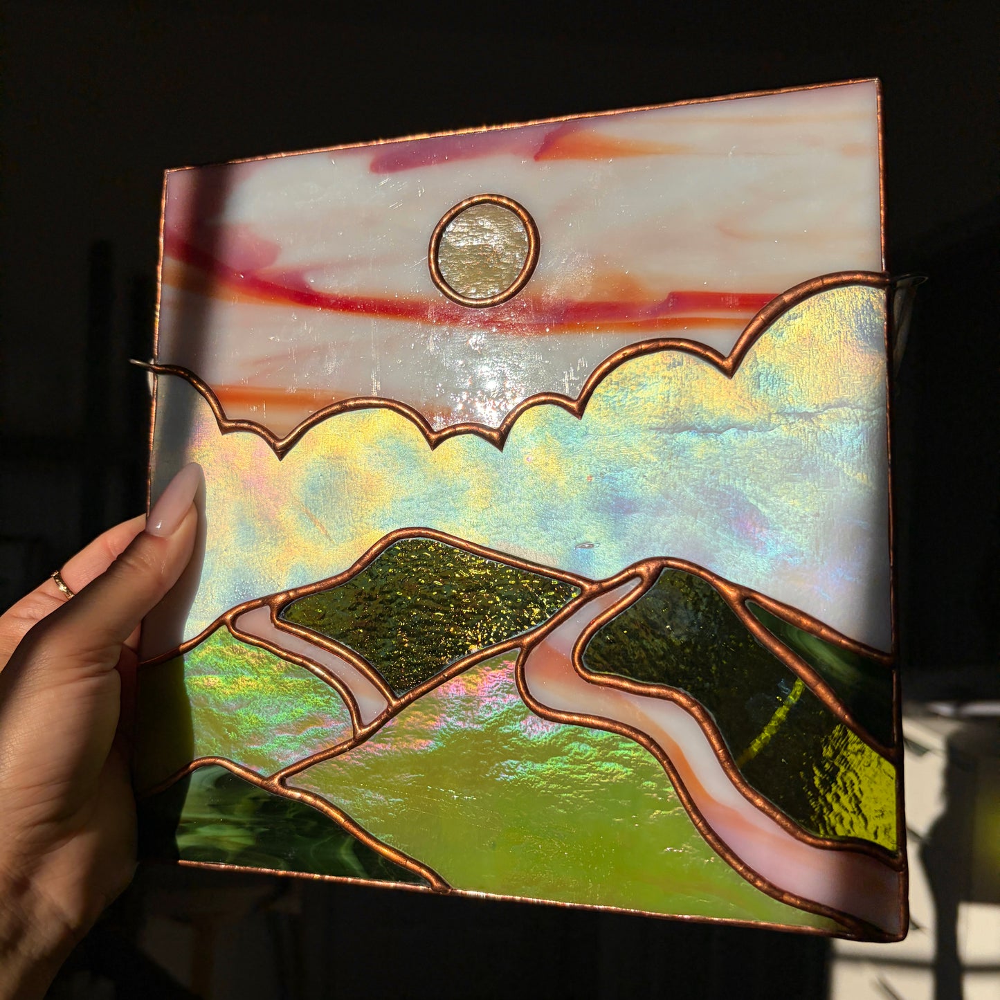 Sun Stained Glass Panel