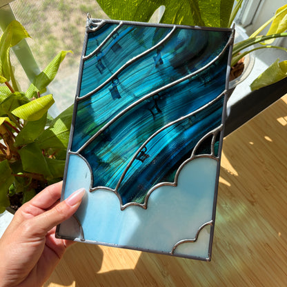 Starry Sky Stained Glass Panel