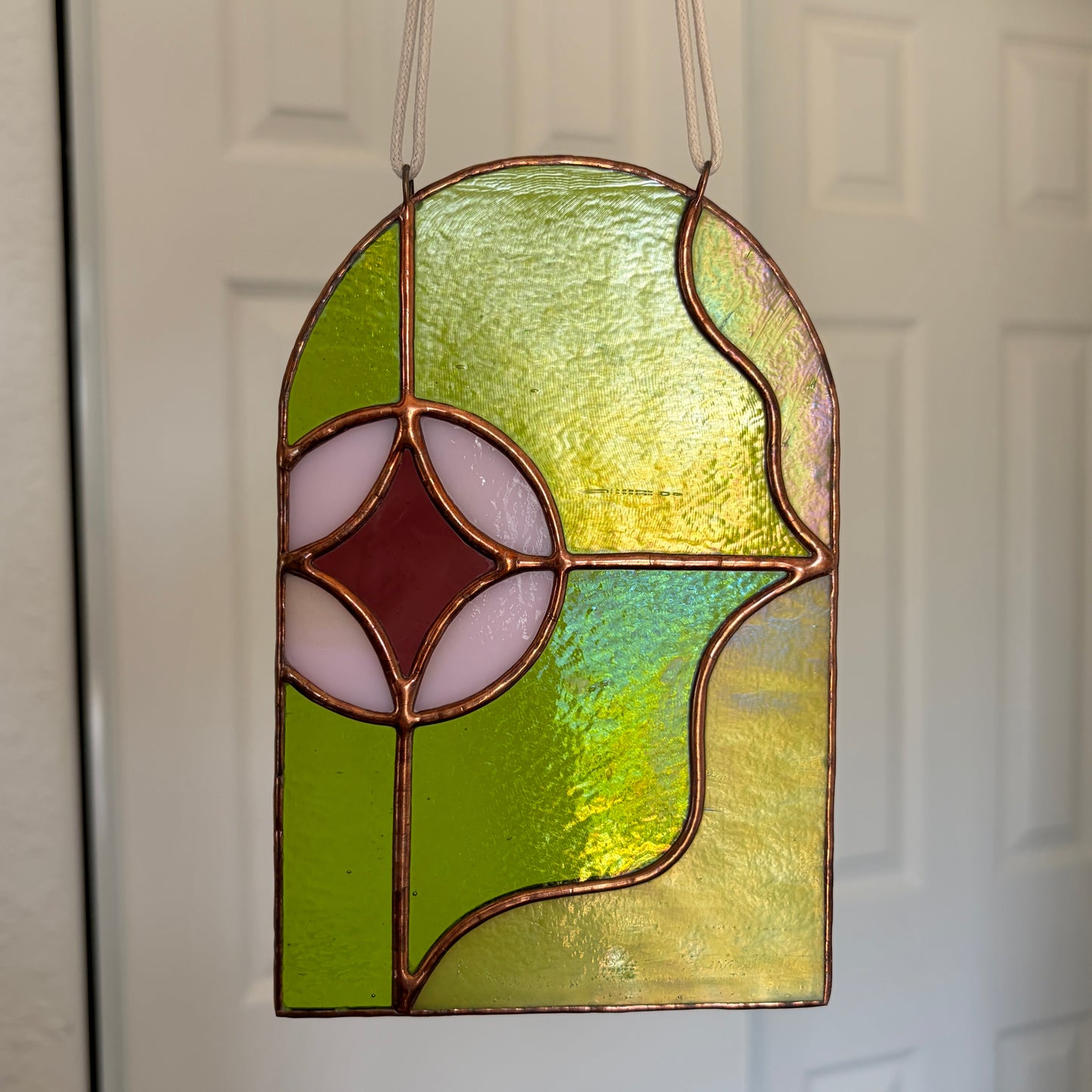 Abstract Stained Glass Suncatcher