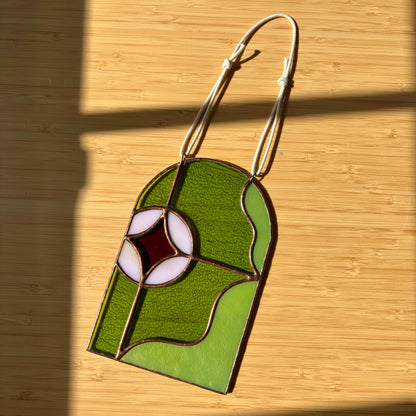 Abstract Stained Glass Suncatcher