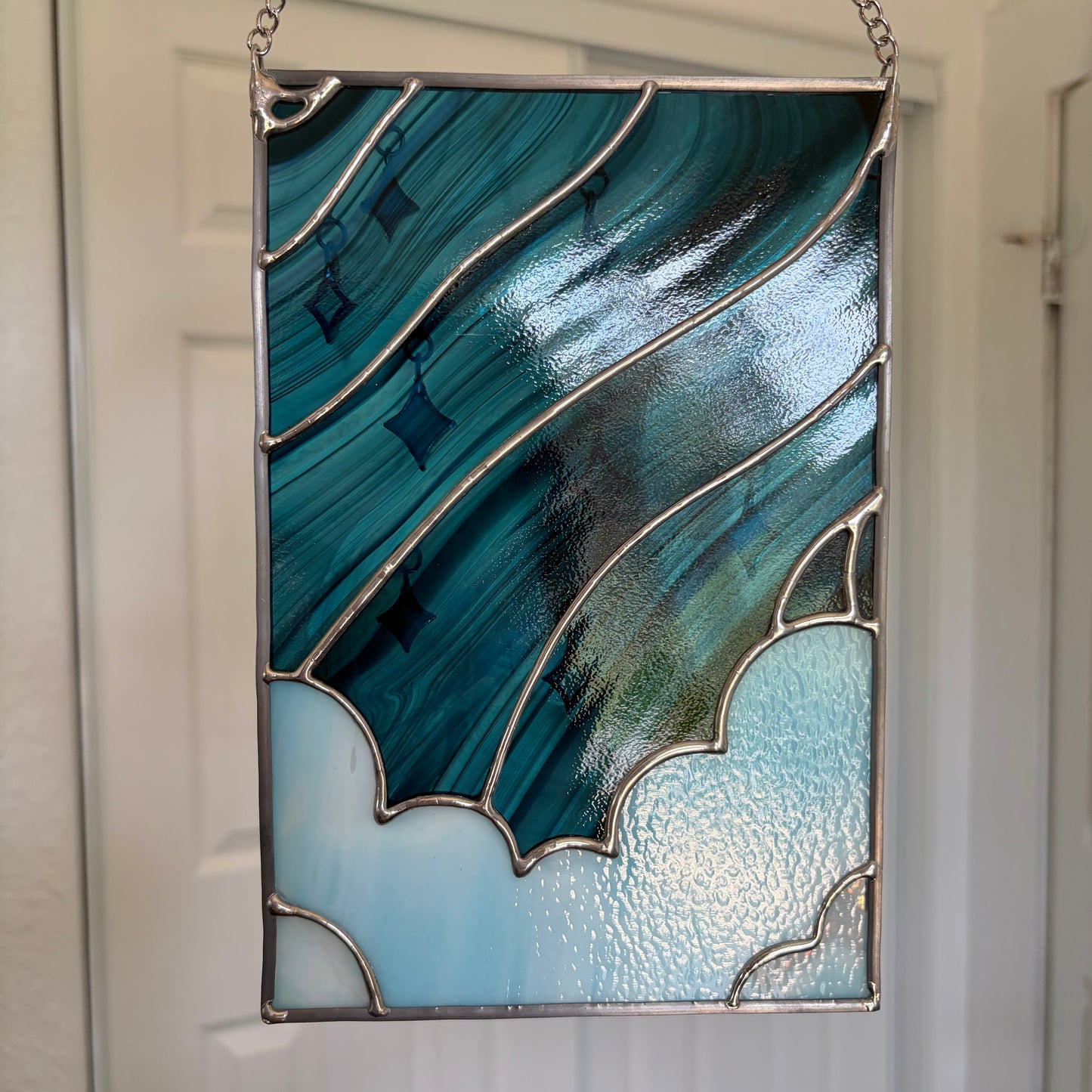 Starry Sky Stained Glass Panel