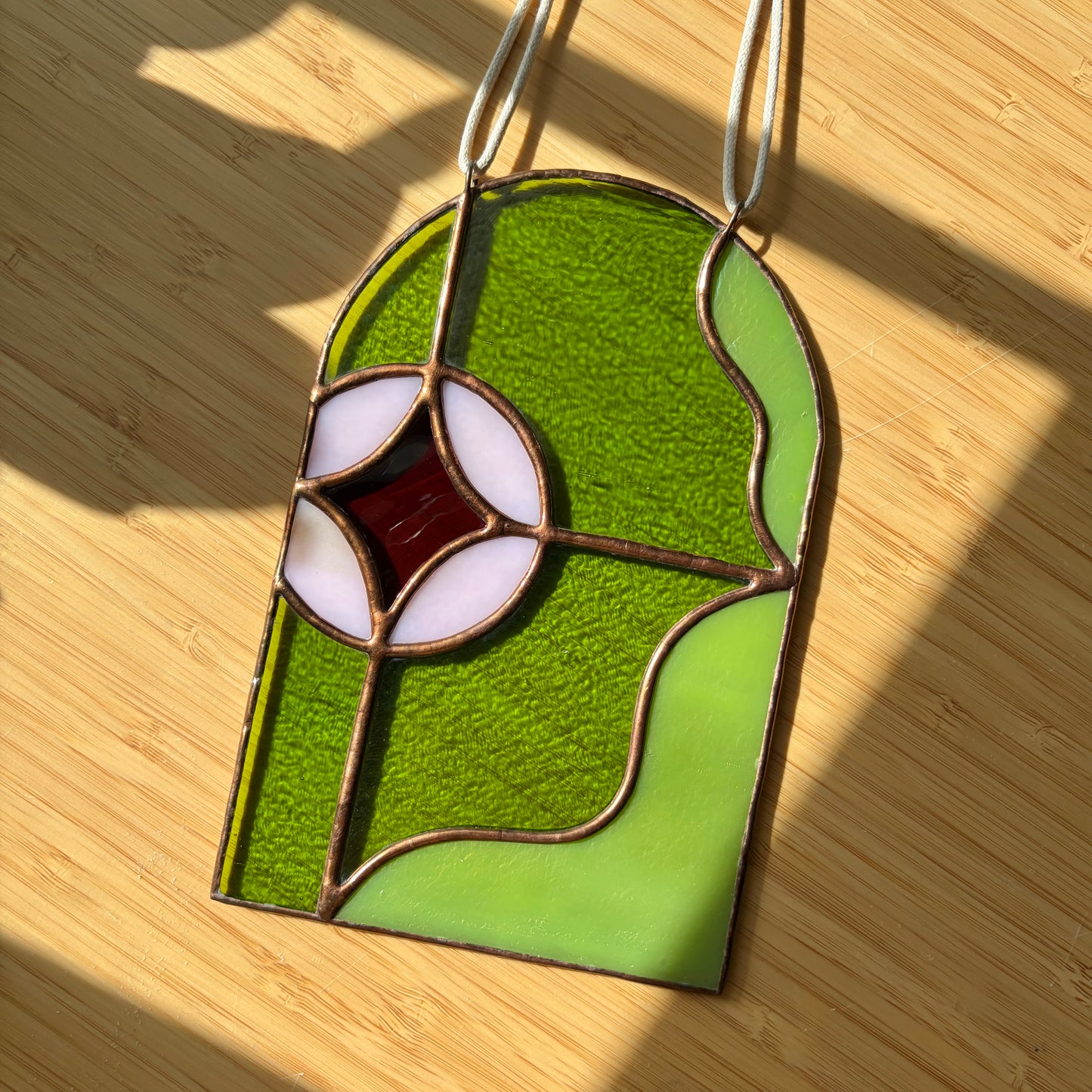 Abstract Stained Glass Suncatcher