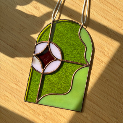 Abstract Stained Glass Suncatcher
