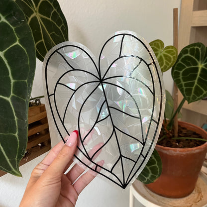 Anthurium Stained Glass Window Cling