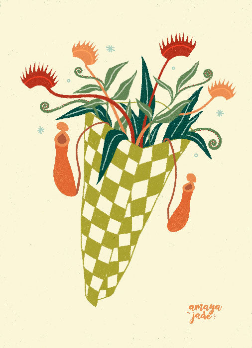Carnivorous Plant Bouquet Print