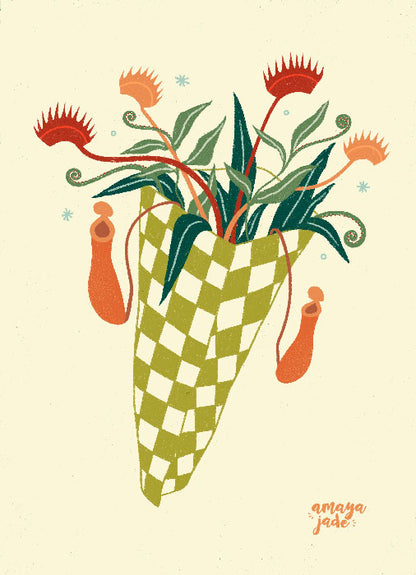 Carnivorous Plant Bouquet Print
