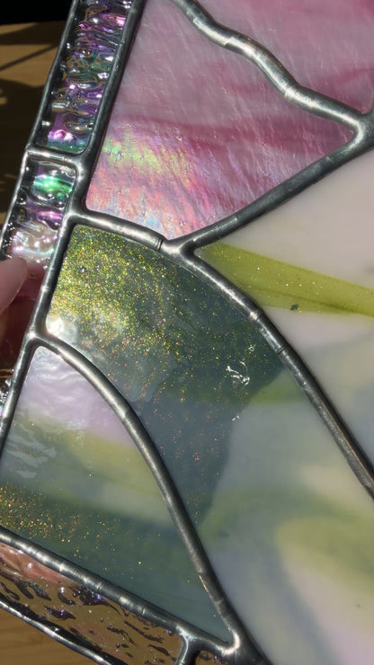 Pink Skies Stained Glass Suncatcher