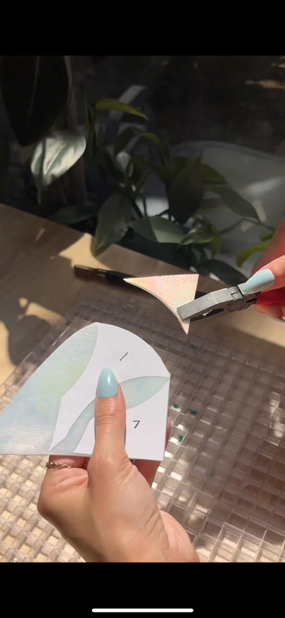 Anthurium Stained Glass Sticker Pattern