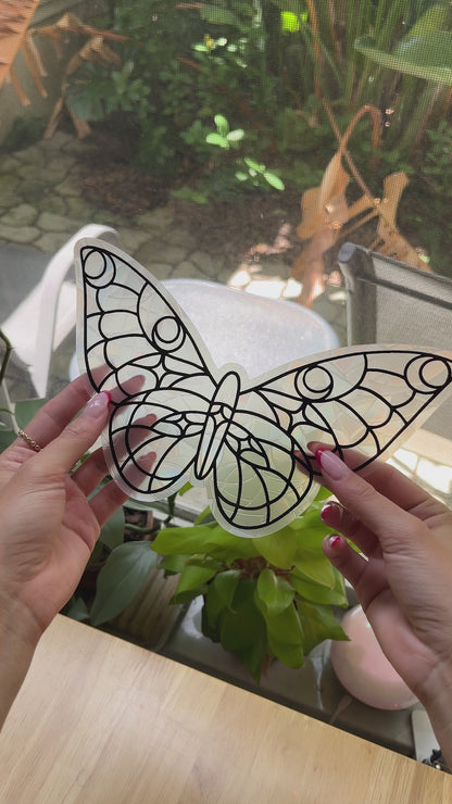 Butterfly Stained Glass Window Cling